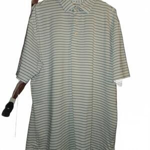 Peter Millar Summer Comfort Striped Polo Shirt Size Large